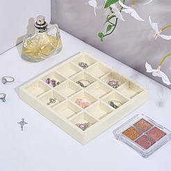 Подносы для ювелирных изделий из микрофибры с 16 слотом&nbsp;AJEW-WH0031-15B