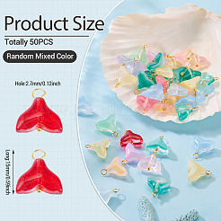 50pcs transparente Glasanhänger&nbsp;PALLOY-TAC0277