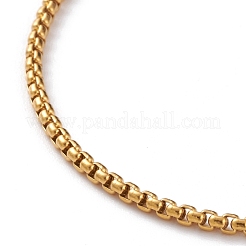 Cavigliere a catena scatolata in acciaio inossidabile 304 con placcatura sotto vuoto in PVD&nbsp;AJEW-AN00369