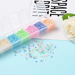 3500шт 7 цвета 12/0 стеклянные круглые бусины&nbsp;SEED-YW0001-22