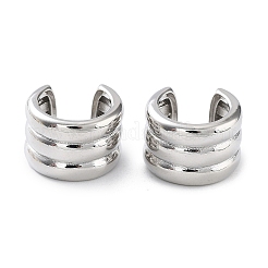 Orecchini a polsino in ottone scanalato&nbsp;EJEW-D088-14P
