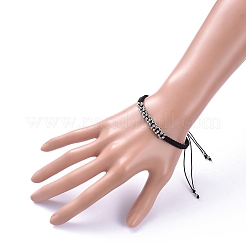 Регулируемые унисекс плетеные браслеты из бисера с нейлоновой нитью&nbsp;BJEW-JB05137-02