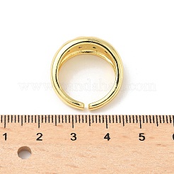 Регулируемые манжетные кольца с микропаве из кубического циркония из латуни&nbsp;RJEW-V009-08G