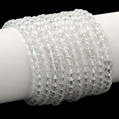 Бусины из натурального радужного лунного камня&nbsp;G-P602-4mm-01B