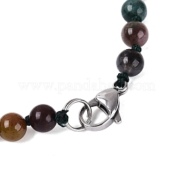 Collane con ciondolo a forma di fiore in agata indiana naturale&nbsp;NJEW-N064-08H
