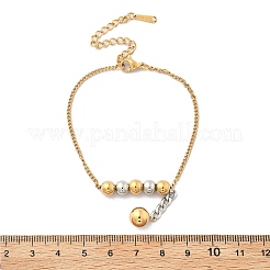 Bracelets à chaîne gourmette en acier inoxydable 304&nbsp;BJEW-D337-01B-GP