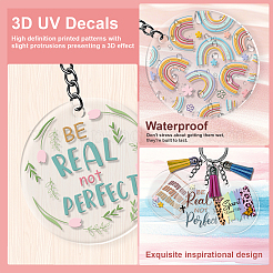 Цветочная тематика наборы для самостоятельного изготовления овальных акриловых брелоков&nbsp;DIY-GO0002-74