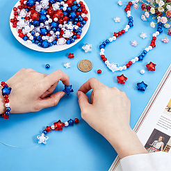 540 kit de perles rondes en plastique et acrylique en forme d'étoile&nbsp;DIY-GA0009-16