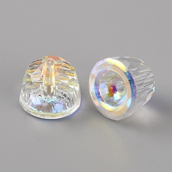 Гальванизируйте прозрачные стеклянные бусины&nbsp;EGLA-WH0001-08A