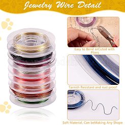 9 rouleaux de fil de cuivre rond 9 couleurs&nbsp;CWIR-SZ0001-07
