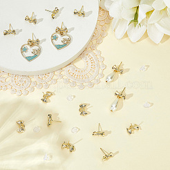 Серьги-гвоздики из сплава с бантом&nbsp;FIND-BBC0004-63B