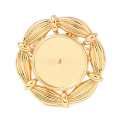 Компоненты кольца-манжеты из латуни с цветочным рисунком&nbsp;KK-G551-04G