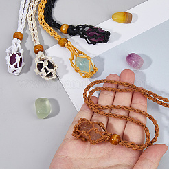 5 шт. 5-цветный регулируемый вощеный шнур в виде макраме-мешка для изготовления самородков драгоценных камней&nbsp;NJEW-DC0001-17