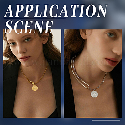 12 шт. 2-цветный ионно-покрытый (IP) кулон из нержавеющей стали 304&nbsp;STAS-UN0049-75