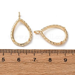 Подвеска в форме капли из латуни с кабошоном&nbsp;KK-NH0007-08G