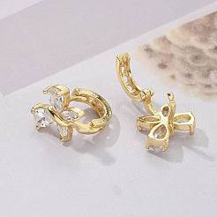 Pendientes de aro de latón&nbsp;EJEW-R016-10G-02