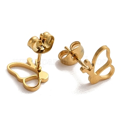 Серьги-гвоздики из нержавеющей стали 304 с вакуумным покрытием PVD&nbsp;EJEW-Z040-55G