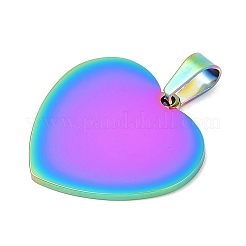 Pendentifs vierges estampés en acier inoxydable 304 avec placage ionique (IP)&nbsp;STAS-I311-04A-RC