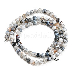 Крашеные бусины из натурального огненного агата с треском&nbsp;G-G007-01F