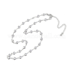 Collane a catena con maglie a cuore in lega semplice per le donne&nbsp;NJEW-K384-05P