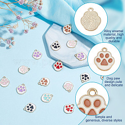 72pcs 6 pendentifs en alliage de couleurs&nbsp;ENAM-GO0001-16