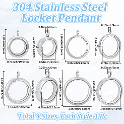 4 pendentif médaillon en acier inoxydable de 4 styles&nbsp;STAS-BBC0010-32