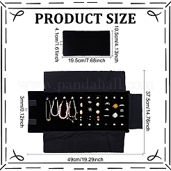 Rotolo organizer per gioielli in velluto&nbsp;AJEW-WH0347-28