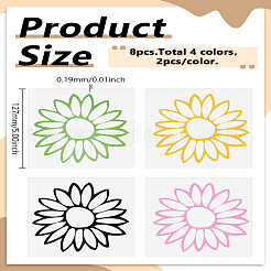 8 Blatt 4 Farben Sonnenblumen-Klebepapieraufkleber&nbsp;STIC-LP0001-11C