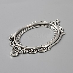 Цинк сеттингами подвески сплава кабошон&nbsp;FIND-WH050-70AS