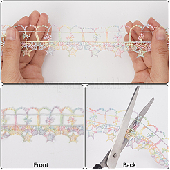Cinta de encaje de poliéster con flores de 5 yarda&nbsp;OCOR-GF0004-95F