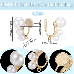 10 шт. латунная фурнитура для ушей&nbsp;KK-BBC0022-46