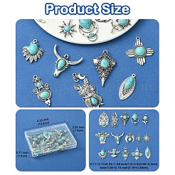 15шт 15 стиля подвески из синтетической бирюзы&nbsp;FIND-YW0006-28