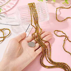 10 нить гальванических прозрачных стеклянных бусин&nbsp;EGLA-BW0001-01