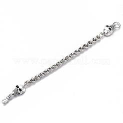 Bracelets de chaîne de blé en alliage pour hommes&nbsp;X-BJEW-T014-05AS