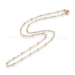 304 нержавеющая сталь кабельные цепи/спутниковые цепи ожерелья&nbsp;NJEW-L159-07B-G