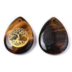 Природных тигровый глаз подвески&nbsp;G-T122-71C