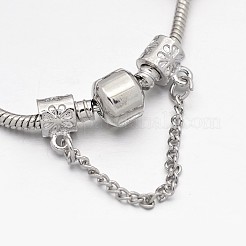 Corona in lega strass smalto braccialetti in rilievo europeo&nbsp;BJEW-I182-02D