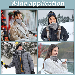 Однотонный шерстяной свитер из пряжи теплый шарф для мужчин и женщин&nbsp;AJEW-WH20020-324A