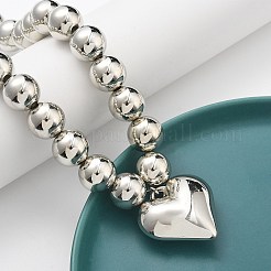 2 stücke 2 stile legierung herz anhänger halsketten set&nbsp;NJEW-P319-02P
