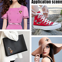 3 шт. 3 фетровые аппликации в форме пчелок для пришивания&nbsp;DIY-GF0008-65