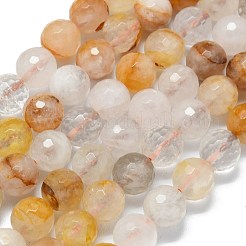 Бусы из натурального желтого гематоидного кварца&nbsp;G-B165-A07-10mm