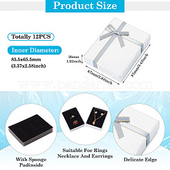 Прямоугольные бумажные коробки для хранения ювелирных наборов с бантом&nbsp;CON-TAC0014-04G