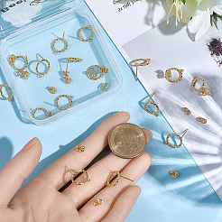 20 шт. латунные серьги-гвоздики&nbsp;MAK-BBC0001-27