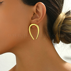 Винтажные латунные серьги-гвоздики в форме буквы U&nbsp;NX2935