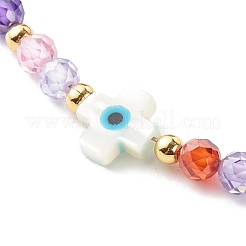Bracelets coulissants en fil de nylon avec perles de zircone cubique réglables&nbsp;BJEW-JB06366-04