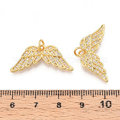 Латунные микро проложить кубического циркония крест подвески&nbsp;ZIRC-T016-02G