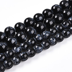 Выпечка окрашенные стеклянные бусины пряди&nbsp;DGLA-N008-8mm-10