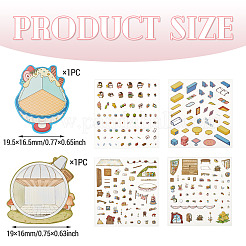 Pegatinas de plástico para mascotas&nbsp;DIY-TA0015-80G
