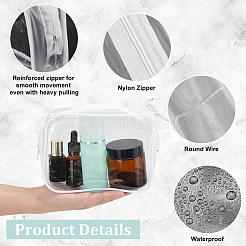 Прозрачные пластиковые косметические пакеты на молнии&nbsp;ABAG-WH0038-61