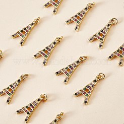 Подвески из кубического циркония с покрытием из латуни&nbsp;KK-SZ0001-82